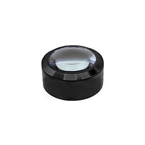 Лупа настольная контактная 5x-70мм с подсветкой (3 LED) черная без ручки Kromatech