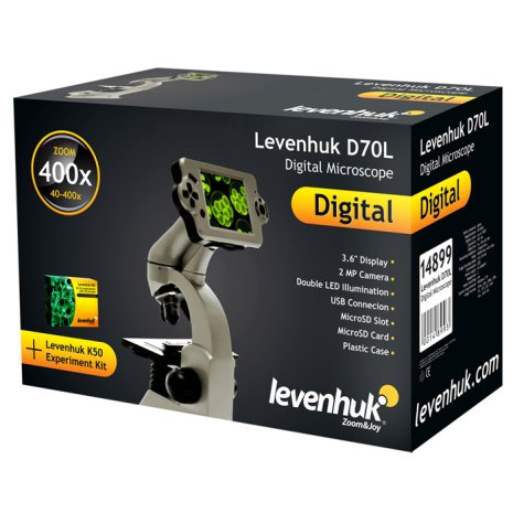 Микроскоп цифровой Levenhuk D70L, монокулярный