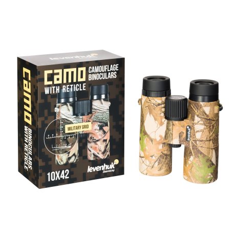 Бинокль Levenhuk Camo Pine 10x42 с сеткой