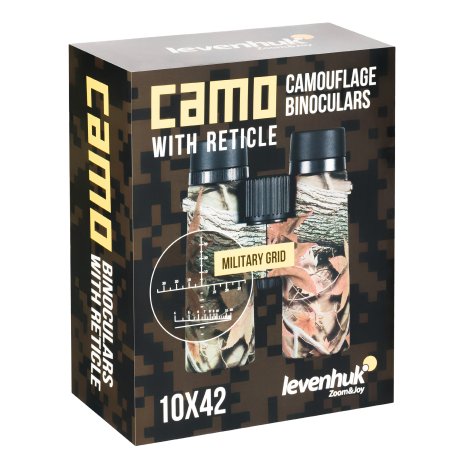 Бинокль Levenhuk Camo Pine 10x42 с сеткой