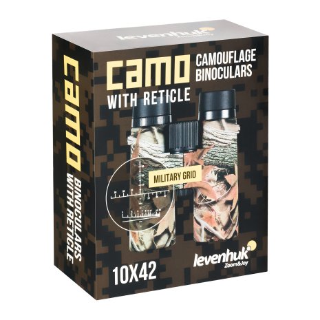 Бинокль Levenhuk Camo Moss 10x42 с сеткой