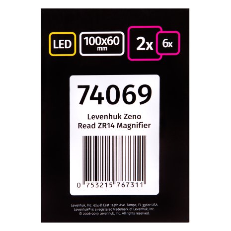 Лупа для чтения Levenhuk Zeno Read ZR14