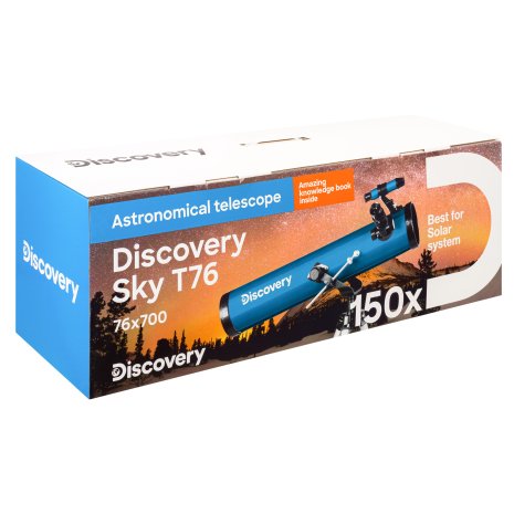 Телескоп Levenhuk Discovery Sky T76 с книгой