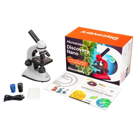 Микроскоп цифровой Levenhuk Discovery Nano Polar с книгой