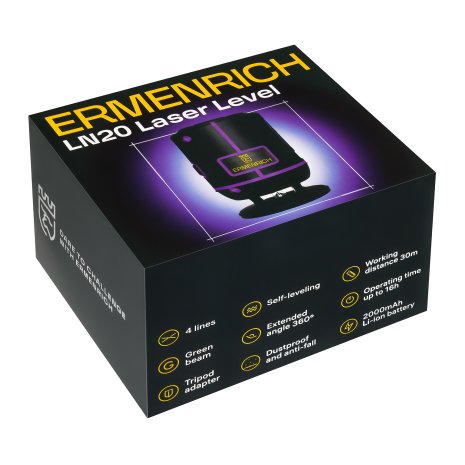 Лазерный уровень Ermenrich LN20, фиолетовый
