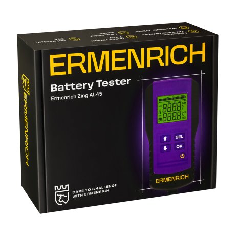 Тестер аккумуляторный Ermenrich Zing AL45, фиолетовый